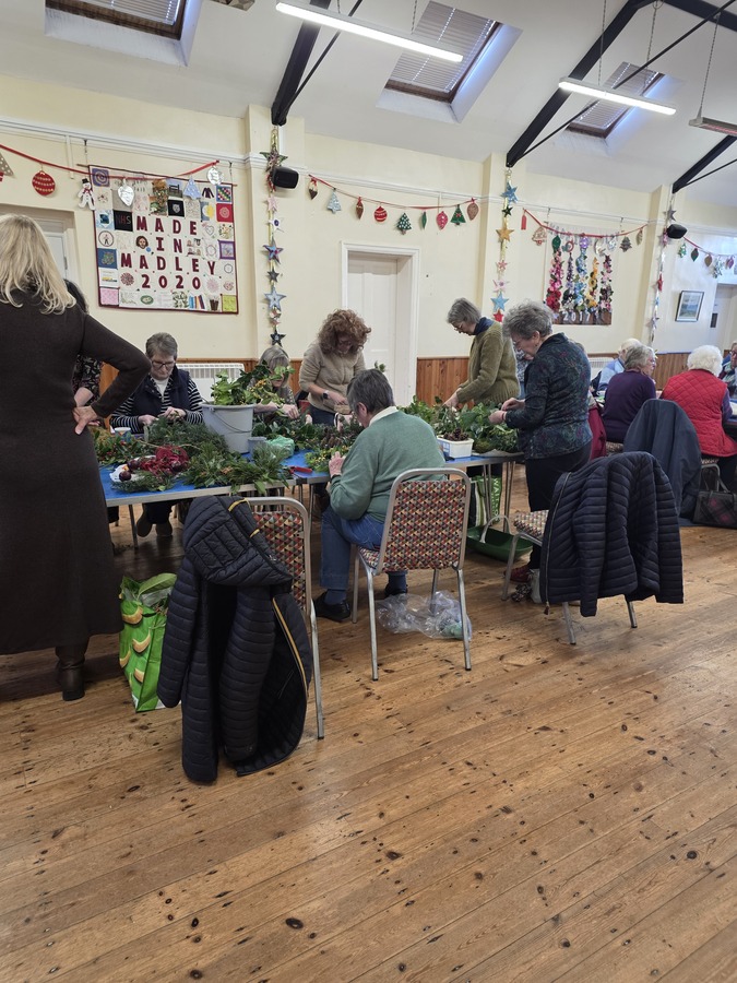 Busy making wreaths